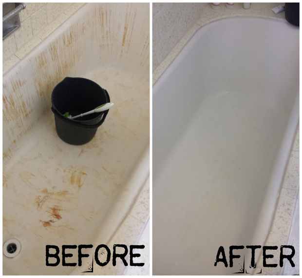 Bleach Stained Red Bathtub Turned, How To Get Rid Of Dark Spots In Bathtub